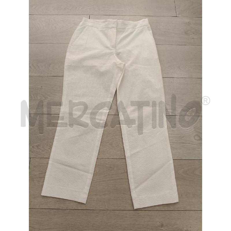PANTALONE DONNA VIA MASINI BIANCO TESSUTO RUVIDO | Mercatino dell'Usato Roma gregorio vii 1