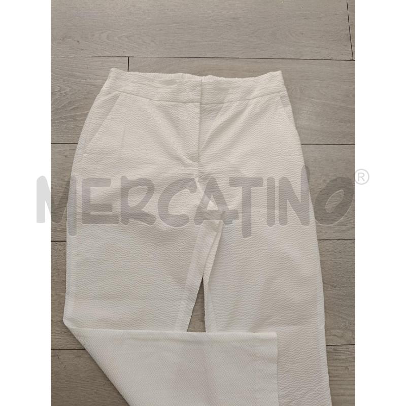 PANTALONE DONNA VIA MASINI BIANCO TESSUTO RUVIDO | Mercatino dell'Usato Roma gregorio vii 3