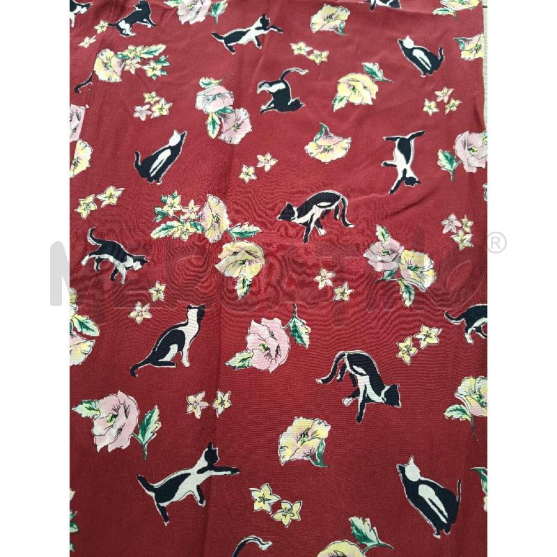 PANTALONE DONNA WEEKEND ROSSO FIORI GATTI SETA | Mercatino dell'Usato Roma gregorio vii 2