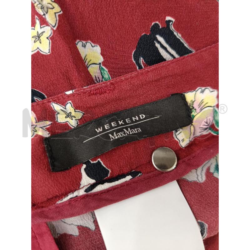 PANTALONE DONNA WEEKEND ROSSO FIORI GATTI SETA | Mercatino dell'Usato Roma gregorio vii 4