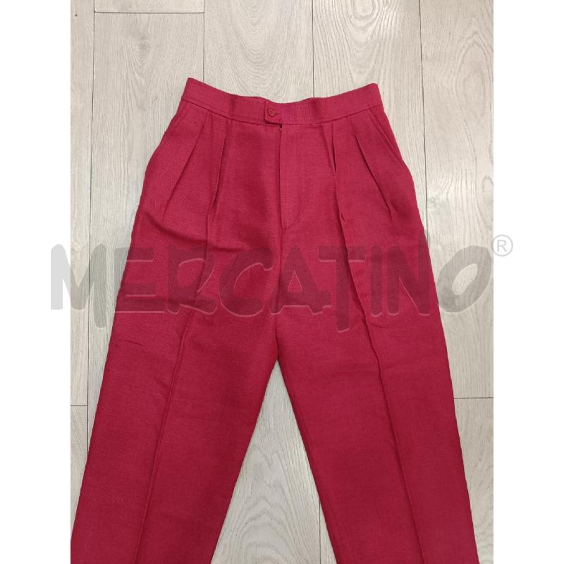 PANTALONE DONNA YVES SAINT LAURENT ROSSO SETA  | Mercatino dell'Usato Roma gregorio vii 3