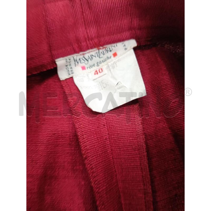 PANTALONE DONNA YVES SAINT LAURENT ROSSO SETA  | Mercatino dell'Usato Roma gregorio vii 4