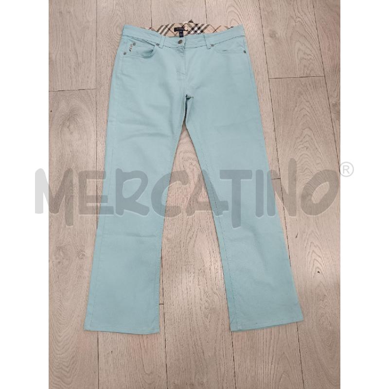 PANTALONE D BURBERRY LONDON CELESTE  | Mercatino dell'Usato Roma gregorio vii 1
