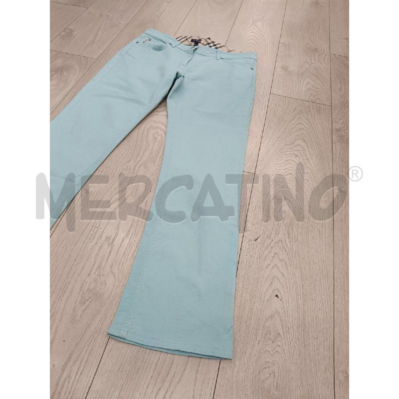 PANTALONE D BURBERRY LONDON CELESTE  | Mercatino dell'Usato Roma gregorio vii 2