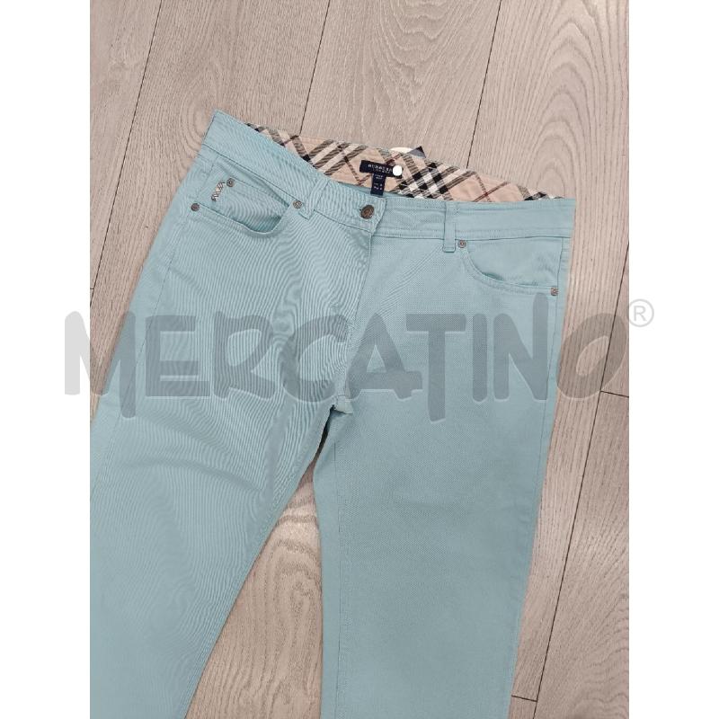 PANTALONE D BURBERRY LONDON CELESTE  | Mercatino dell'Usato Roma gregorio vii 3