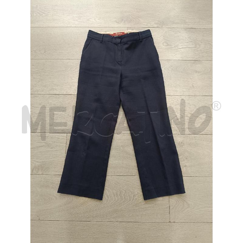 PANTALONE MAX MARA MOD CHINO BLU NOTTE  | Mercatino dell'Usato Roma gregorio vii 1