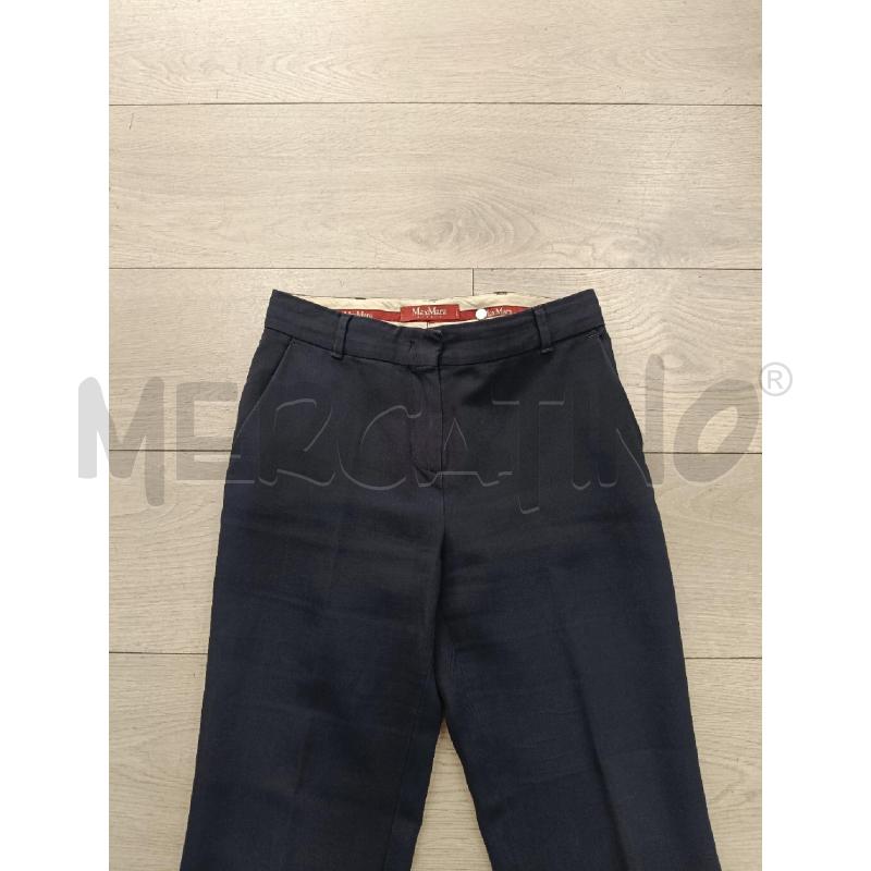 PANTALONE MAX MARA MOD CHINO BLU NOTTE  | Mercatino dell'Usato Roma gregorio vii 3