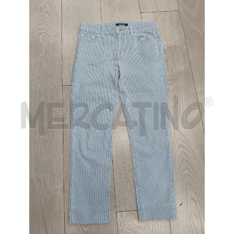 PANTALONE RALPH LAUREN CELESTE RIGHE BIANCHE  | Mercatino dell'Usato Roma gregorio vii 1