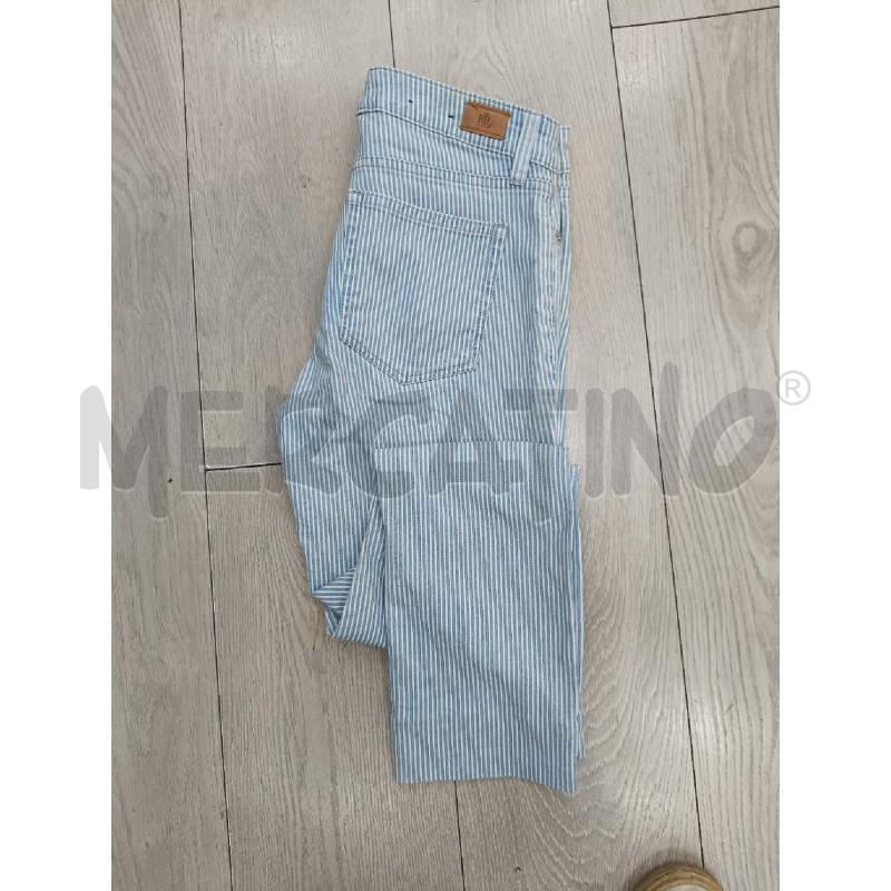 PANTALONE RALPH LAUREN CELESTE RIGHE BIANCHE  | Mercatino dell'Usato Roma gregorio vii 2