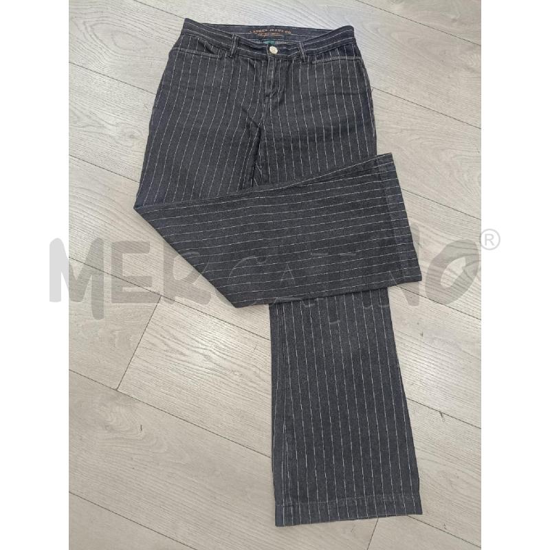 PANTALONE RALPH LAUREN NERO IMPUNTURE BIANCHE  | Mercatino dell'Usato Roma gregorio vii 2