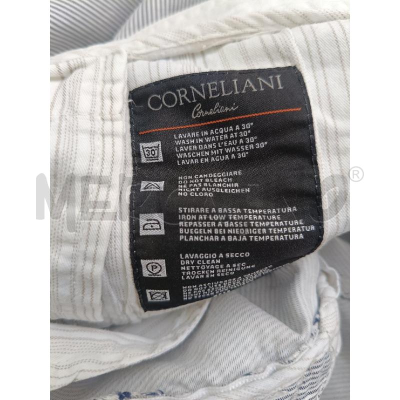 PANTALONE UOMO CORNELIANI RIGATO AVIO BIANCO  | Mercatino dell'Usato Roma gregorio vii 3