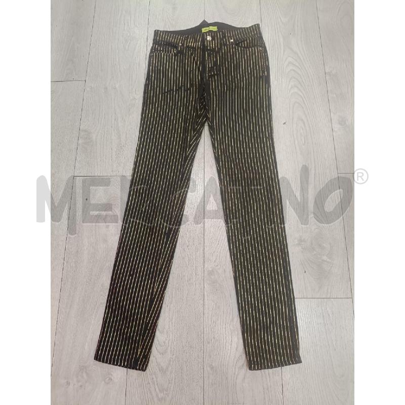 PANTALONE VERSACE JEANS NERI RIGHE ORO  | Mercatino dell'Usato Roma gregorio vii 1
