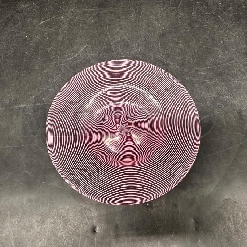 PIATTINO MURANO ROSA RIGHE FILIGRANA  | Mercatino dell'Usato Roma gregorio vii 2