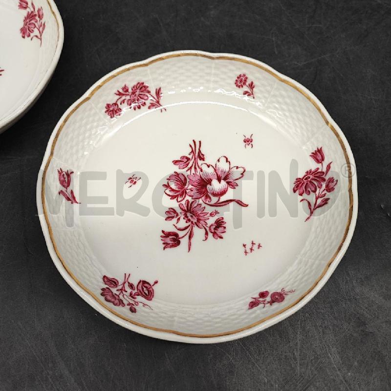 PIATTINO RICHARD GINORI TONDO FIORI ROSSI  | Mercatino dell'Usato Roma gregorio vii 2