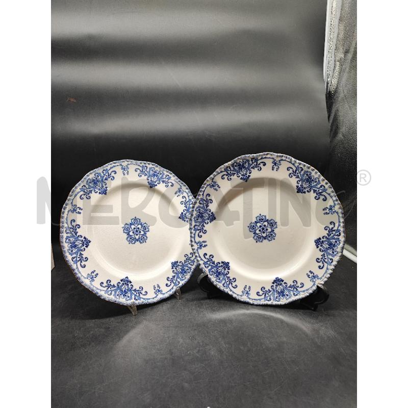 PIATTI COPPIA INGLESI DECORI BLU B DORATO  | Mercatino dell'Usato Roma gregorio vii 1