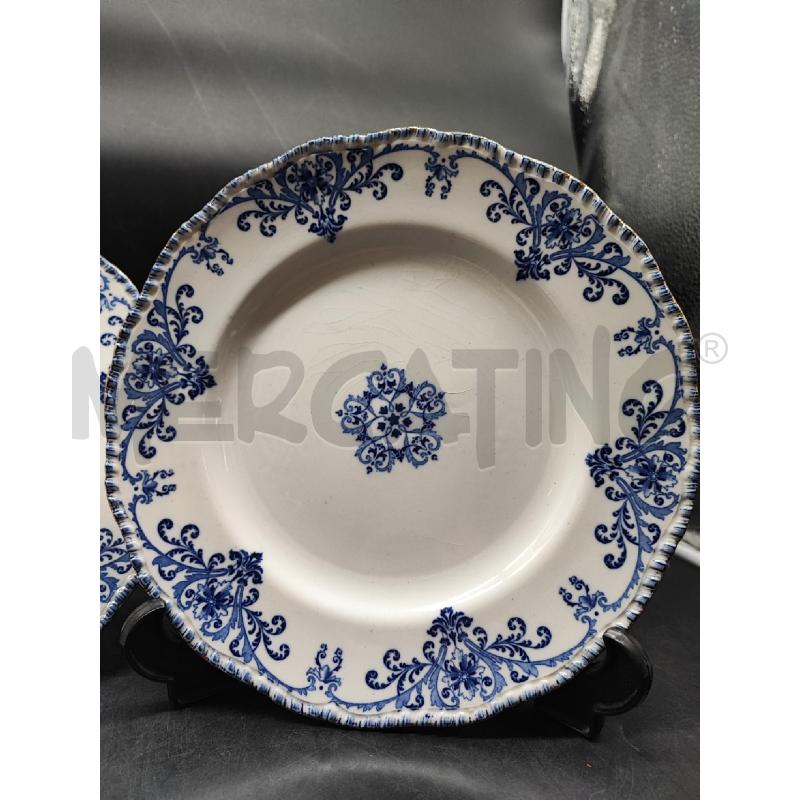 PIATTI COPPIA INGLESI DECORI BLU B DORATO  | Mercatino dell'Usato Roma gregorio vii 2