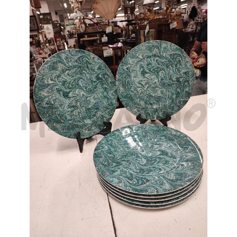 PIATTI VILLEROY E BOCH 7 PZ VERDE PAVONE | Mercatino dell'Usato Roma gregorio vii 1