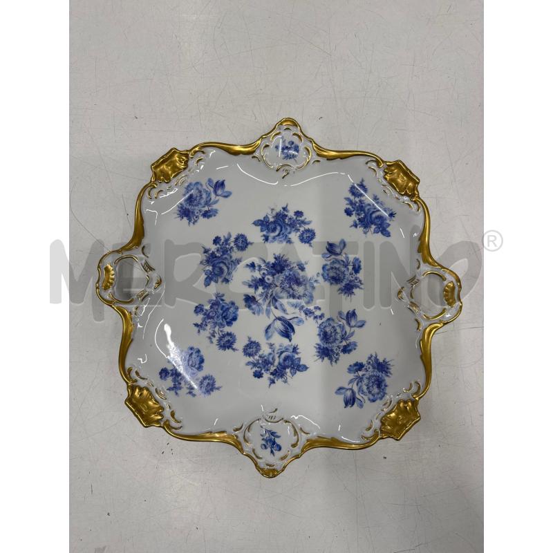 PIATTO BAVARIA FIORI BLU BORDO DORATO MAN | Mercatino dell'Usato Roma gregorio vii 1