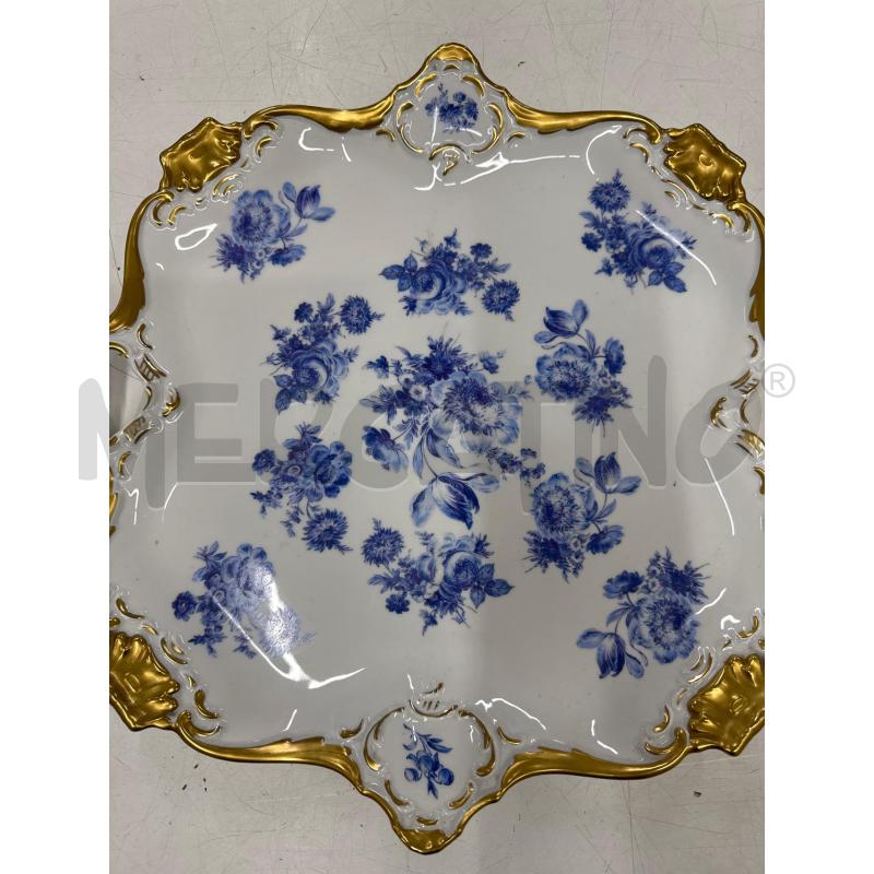 PIATTO BAVARIA FIORI BLU BORDO DORATO MAN | Mercatino dell'Usato Roma gregorio vii 2