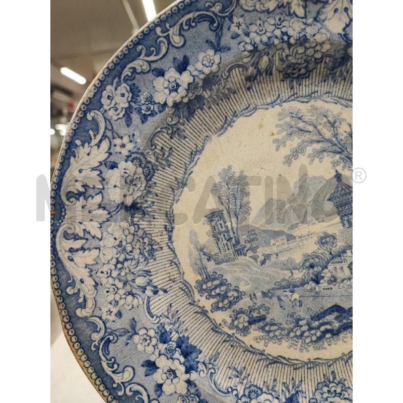 PIATTO BIANCO BLU DACCA PAESAGGIO  | Mercatino dell'Usato Roma gregorio vii 2