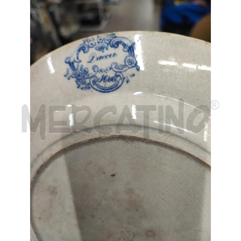 PIATTO BIANCO BLU DACCA PAESAGGIO  | Mercatino dell'Usato Roma gregorio vii 3