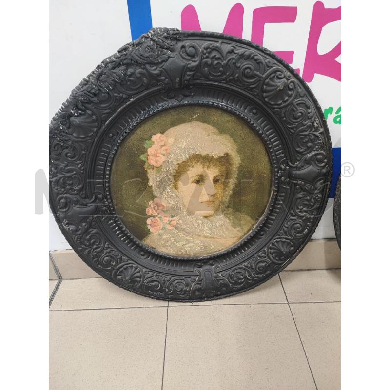 PIATTO METALLO CON STAMPA VOLTO DONNA  | Mercatino dell'Usato Roma gregorio vii 2