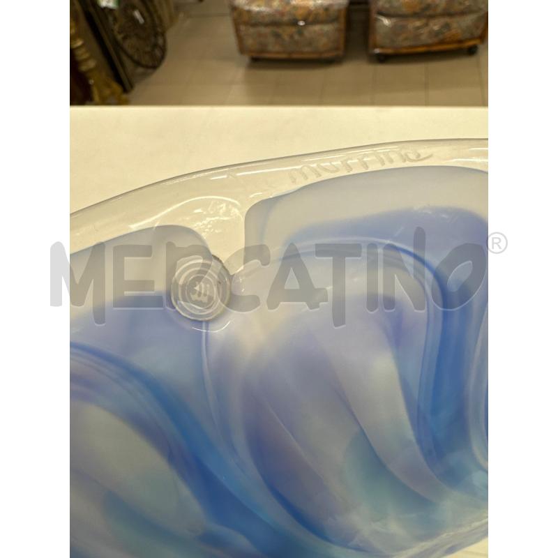 PIATTO MURANO AZZURRO  | Mercatino dell'Usato Roma gregorio vii 2