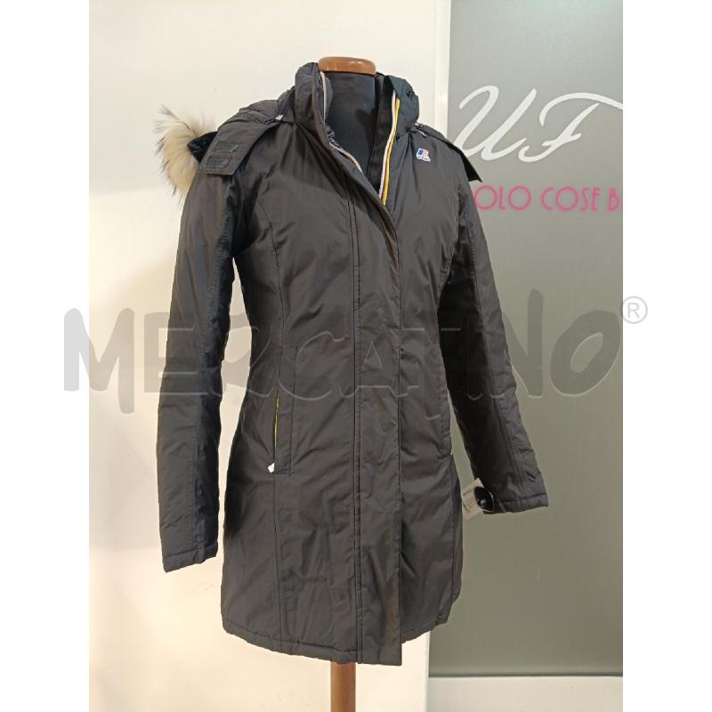 PIUMINO DONNA KWAY NERO CAPPUCCIO VOLPE | Mercatino dell'Usato Roma gregorio vii 1