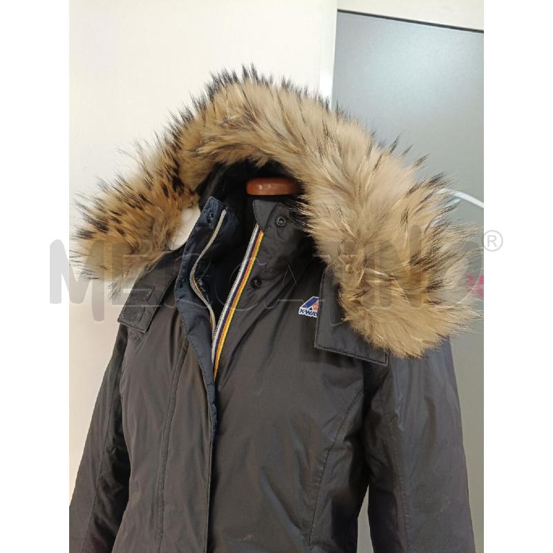 PIUMINO DONNA KWAY NERO CAPPUCCIO VOLPE | Mercatino dell'Usato Roma gregorio vii 2