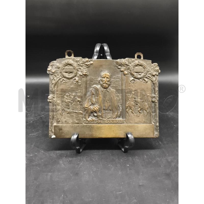 PLACCA BRONZO GIUSEPPE GARIBALDI RETT  | Mercatino dell'Usato Roma gregorio vii 1