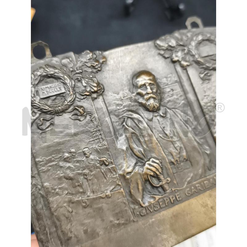 PLACCA BRONZO GIUSEPPE GARIBALDI RETT  | Mercatino dell'Usato Roma gregorio vii 3
