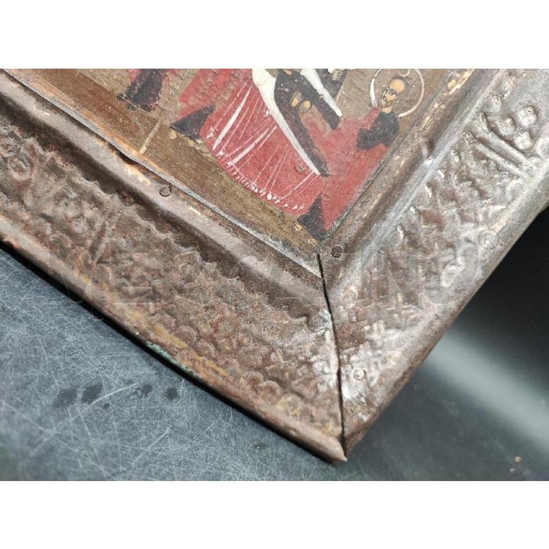 PLACCA ICONA RUSSA SCENA GESU ANTICA METAL | Mercatino dell'Usato Roma gregorio vii 4