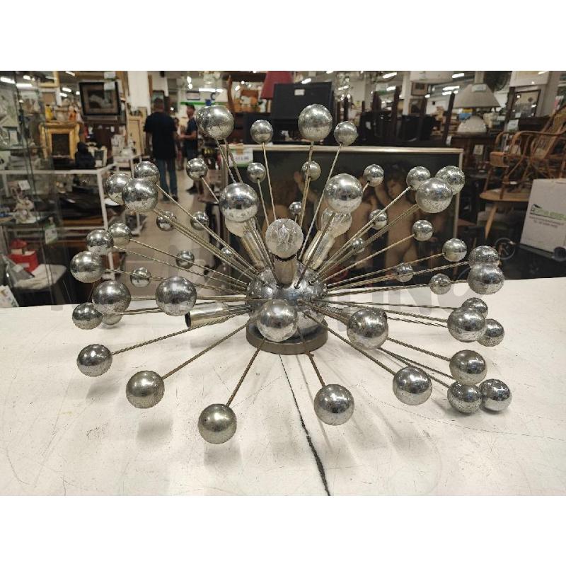 PLAFONIERA 6L SPACE AGE PALLINE CROMATE  | Mercatino dell'Usato Roma gregorio vii 1