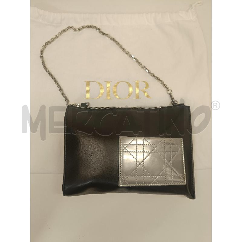 POCHETTE DIOR NERA E ARGENTO | Mercatino dell'Usato Roma gregorio vii 1