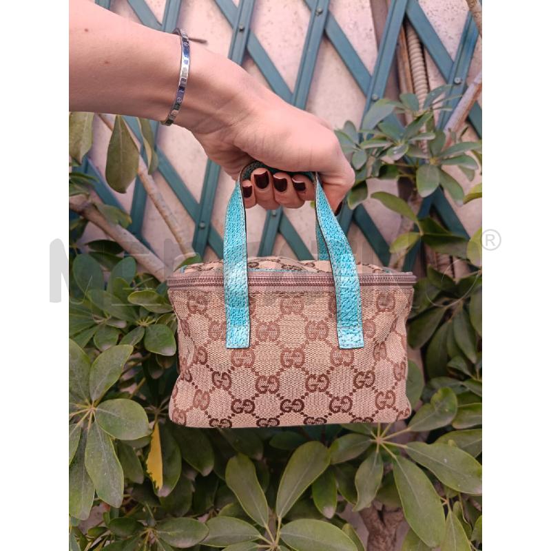 POCHETTE GUCCI TOFU MONOGRAM INSERTI ACQUA MARINA  | Mercatino dell'Usato Roma gregorio vii 1