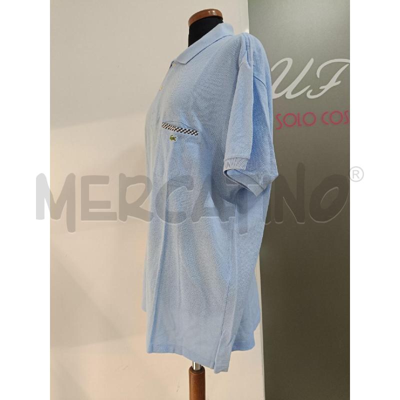 POLO UOMO LACOSTE CELESTE TASCA QUADRI MANICA CORTA | Mercatino dell'Usato Roma gregorio vii 2