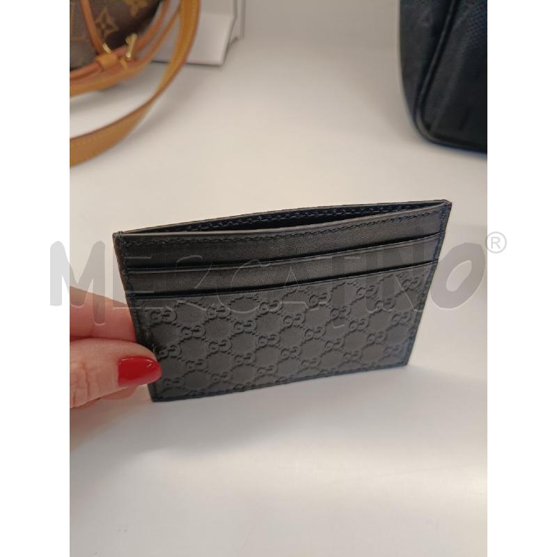 PORTA CARTE GUCCI MONOGRAM NERO PELLE | Mercatino dell'Usato Roma gregorio vii 2