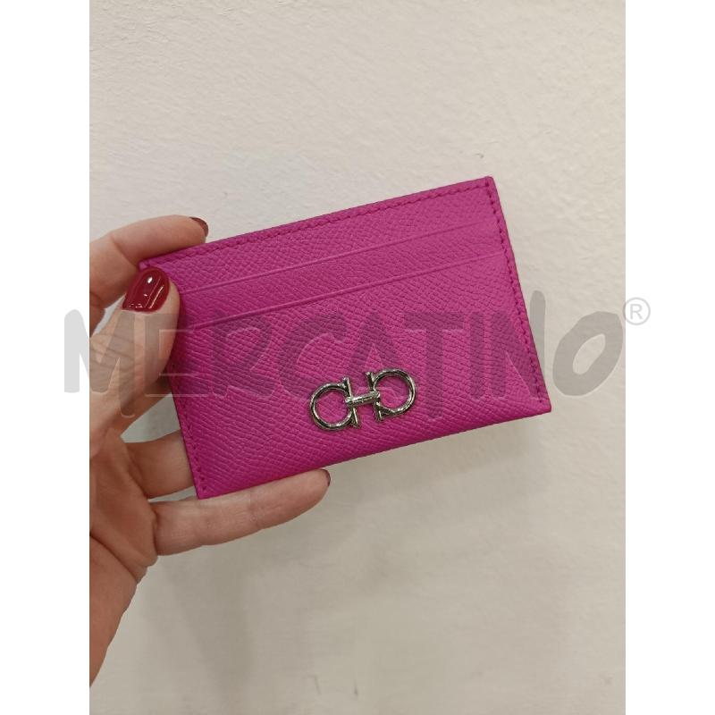PORTA CARTE SALVATORE FERRAGAMO FUCSIA | Mercatino dell'Usato Roma gregorio vii 1