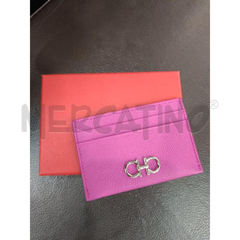 PORTA CARTE SALVATORE FERRAGAMO FUCSIA | Mercatino dell'Usato Roma gregorio vii 3