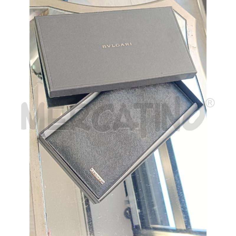 PORTA DOCUMENTI BULGARI PELLE NERO  | Mercatino dell'Usato Roma gregorio vii 1