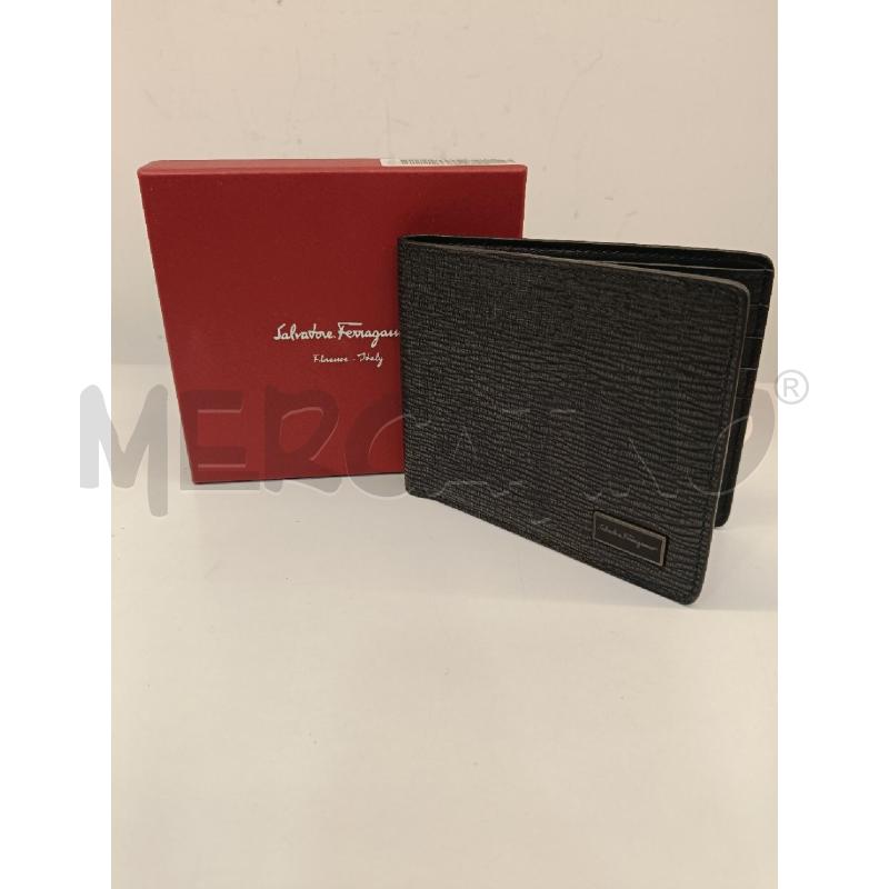 PORTA FOGLIO SALVATORE FERRAGAMO NERO  | Mercatino dell'Usato Roma gregorio vii 1