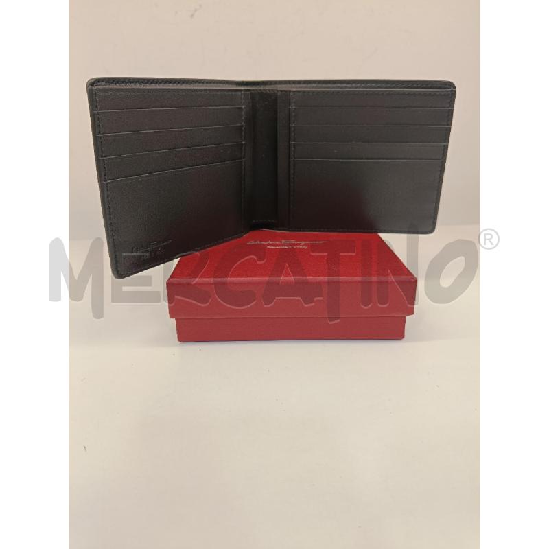 PORTA FOGLIO SALVATORE FERRAGAMO NERO  | Mercatino dell'Usato Roma gregorio vii 2