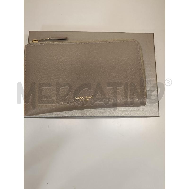 PORTA FOGLI GIORGIO ARMANI BEIGE PELLE | Mercatino dell'Usato Roma gregorio vii 1