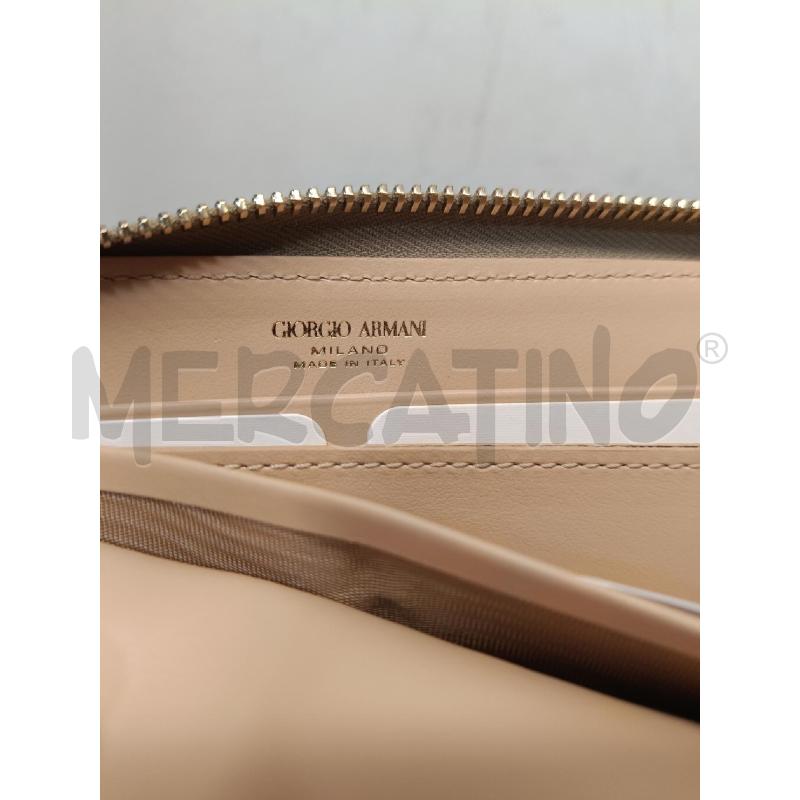 PORTA FOGLI GIORGIO ARMANI BEIGE PELLE | Mercatino dell'Usato Roma gregorio vii 4