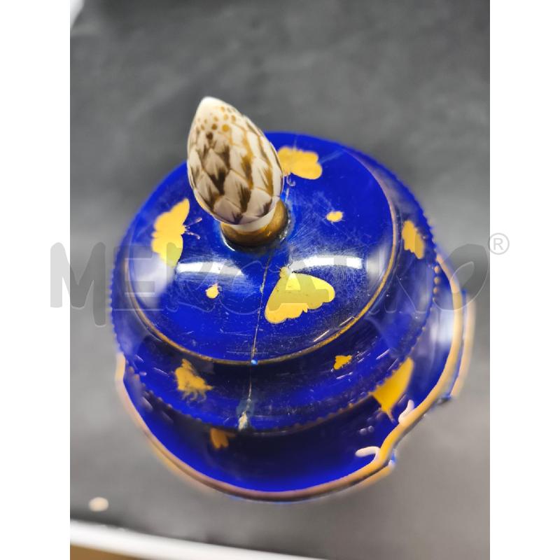POTICHE VASO BLU E DOR TAPPO DA RIV  | Mercatino dell'Usato Roma gregorio vii 3