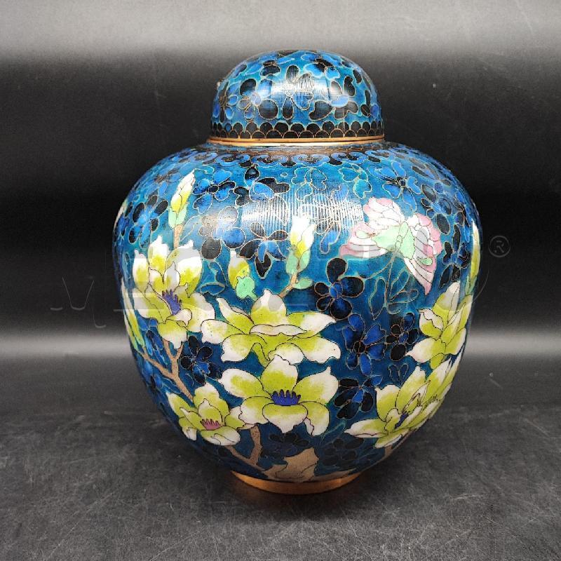 POTICHE VASO BLU FIORI E FARFALLE  | Mercatino dell'Usato Roma gregorio vii 1