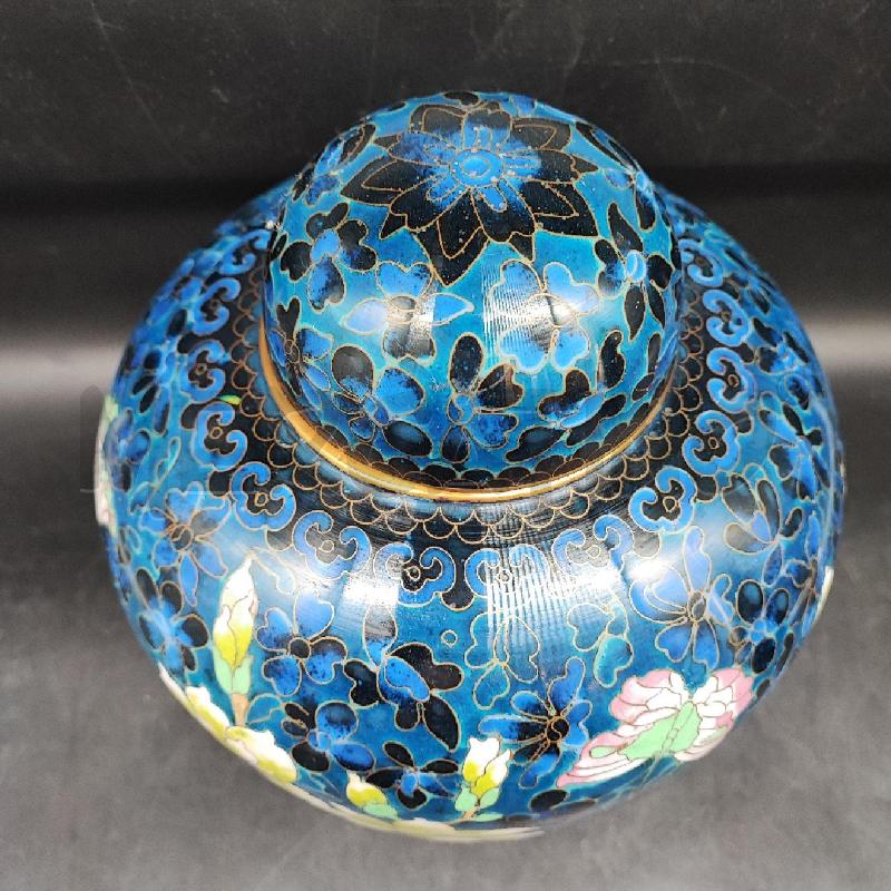 POTICHE VASO BLU FIORI E FARFALLE  | Mercatino dell'Usato Roma gregorio vii 2