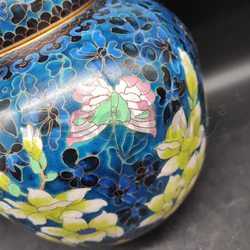 POTICHE VASO BLU FIORI E FARFALLE  | Mercatino dell'Usato Roma gregorio vii 3