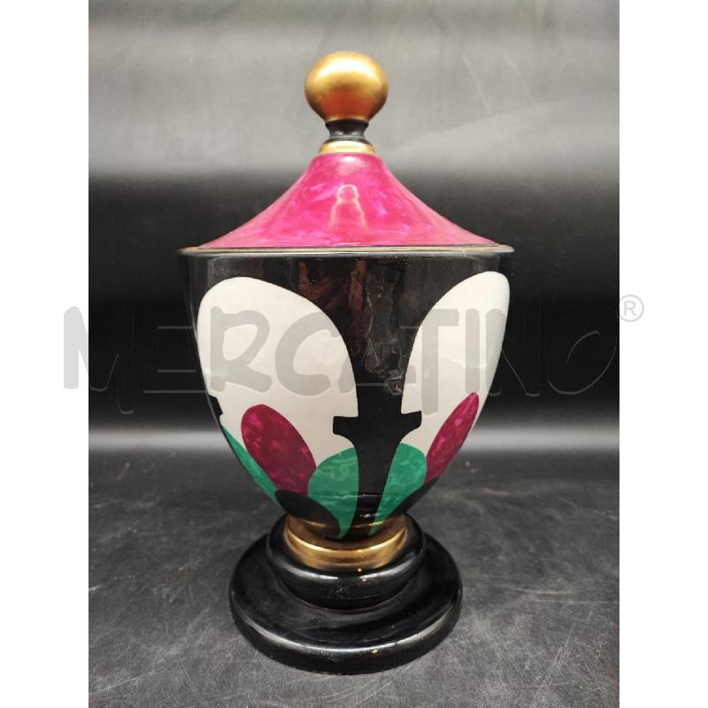 POTICHE VASO NERA VIOLA PORCELLANA  | Mercatino dell'Usato Roma gregorio vii 1