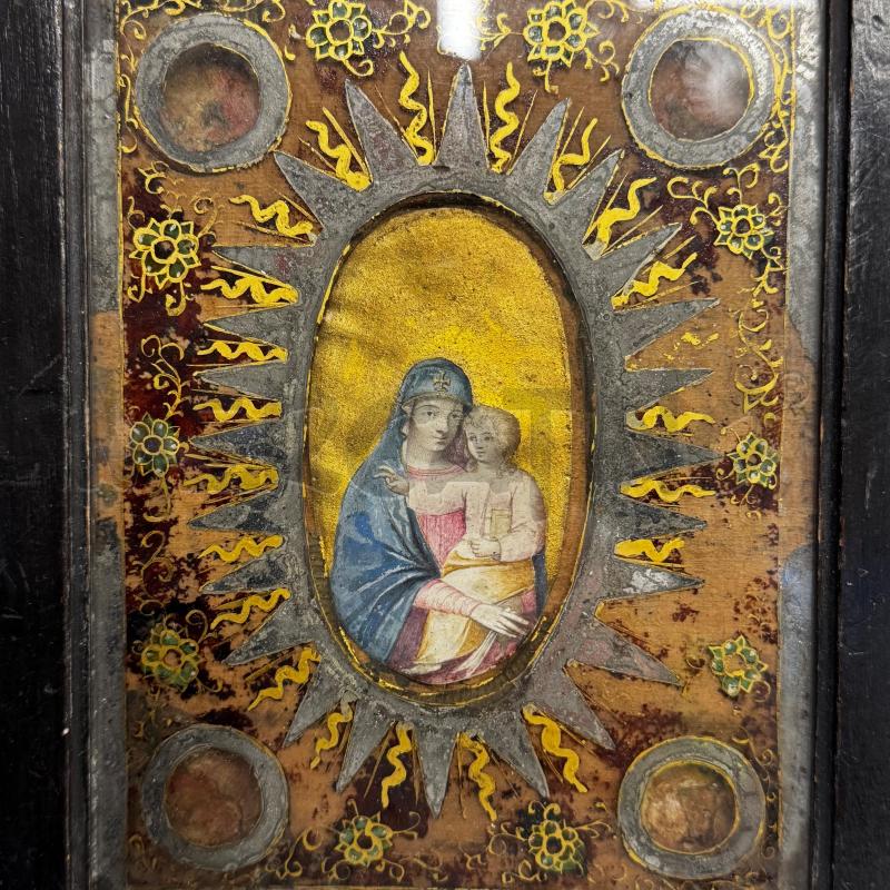 QUADRETTO ICONA SACRA SU VETRO  | Mercatino dell'Usato Roma gregorio vii 3